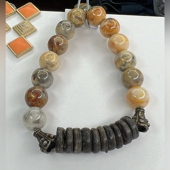 J014. Earring and bracelet ensemble 3 pcs. - Picture 3 of 5